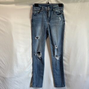 Rewash Medium Blue Ripped Skinny Jeans XS206